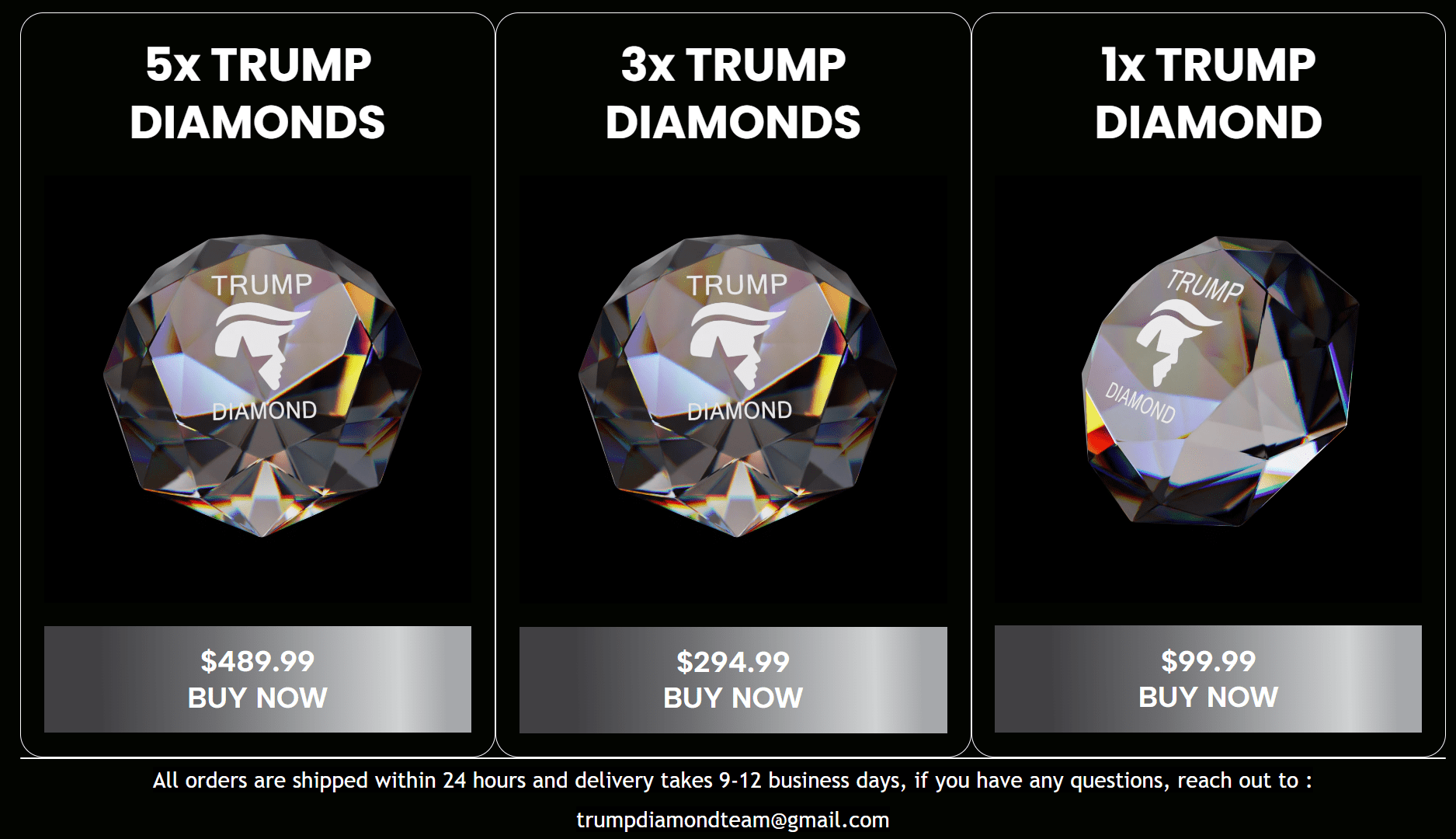 Trump Diamond Pricing